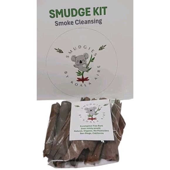 Koala Aire EUCALYPTUS TREE BARK Smudge 30 PACK - 100% ORGANIC Air Smoke Cleanser - Picture 3 of 10